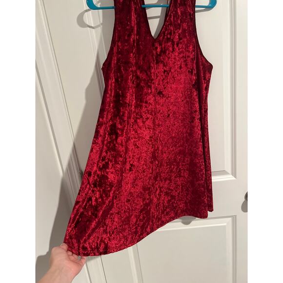Altar’d state burgundy red velvet dress size large - Picture 2 of 6